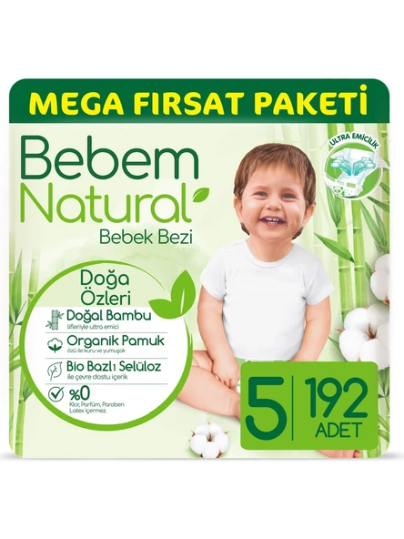 Bebem Natural 5 Numara Junior 192'li Bebek Bezi