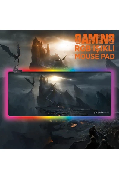 Polosmart Pgm15 Rgb Işıklı Gaming Mouse Pad Ekstra Büyük Boy 70x30 cm