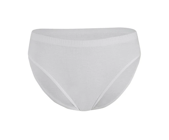 6 Adet Yıldız Bayan Ribana Biyeli Bikini Külot Slip Beyaz 3510 ürün görseli