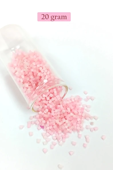 Kesme Cam Boncuk 2mm - 20 Gram - Şeker Pembe -BNC350