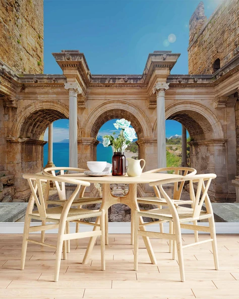Antalya Tarihi Hadrian Kapısı Duvar Kağıdı - Resim 5