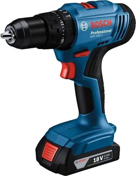 Bosch Professional GSB 183-LI 2 AH Tek Akülü Darbeli Vidalama - 06019K9101 - 2