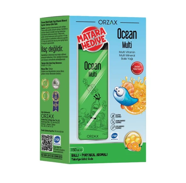 OCEAN MULTİ BALIK YAGI SURUP 150 ML MATARA HEDİYELİ8697595874059