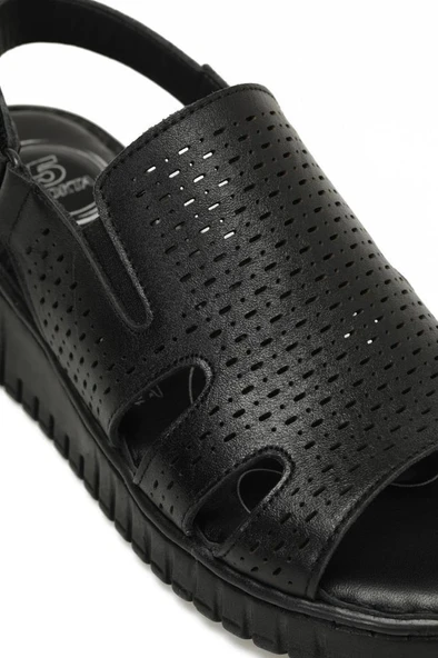 Polaris 166225 Ortopedik 5 Nokta Kadın Deri Sandalet - 6