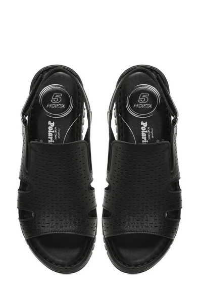 Polaris 166225 Ortopedik 5 Nokta Kadın Deri Sandalet - 4