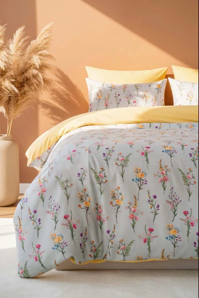 Rivaİstanbul Begonvil Tek Kişilik Nevresim Takımı Pamuklu ürün görseli 1