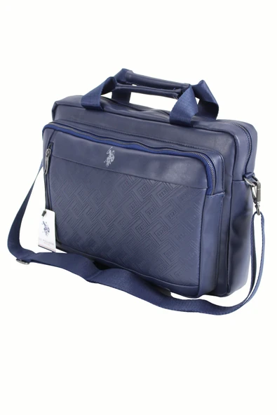 Plevr 23637 Us Polo Assn Suni Deri, Omuz Askılı, Kulplu Evrak Çantası - 2