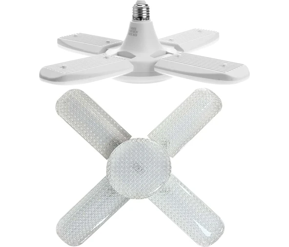 Pervane Kristal LED Lamba Dört Kanatlı 4+1 60W 220V 6000LM Volemi 8720