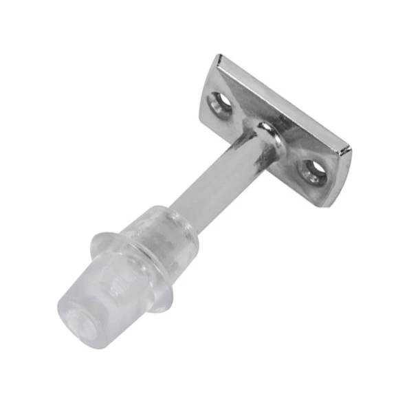 Kapı Stoperi Tamponu Durdurucu Tutucu Krom Metal  8 cm Kapı Stopu Silikonlu - 3