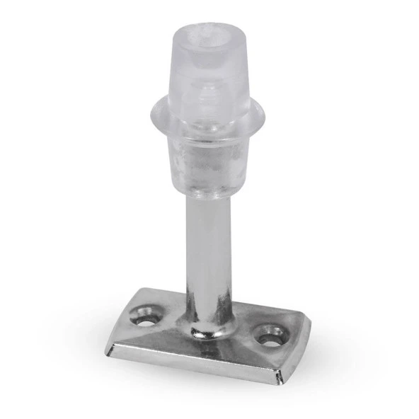 Kapı Stoperi Tamponu Durdurucu Tutucu Krom Metal  8 cm Kapı Stopu Silikonlu - 4