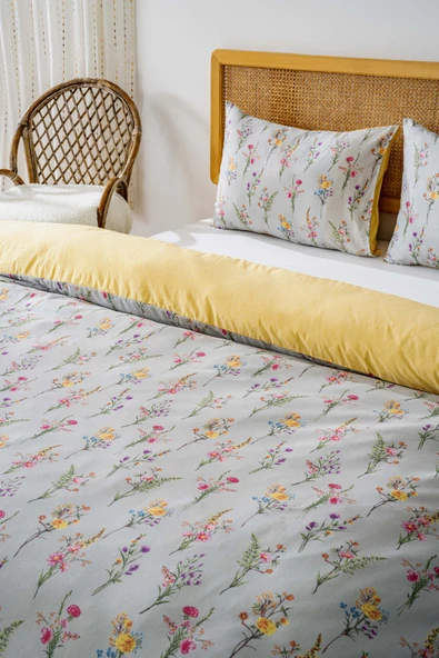 Rivaİstanbul Begonvil Tek Kişilik Nevresim Takımı Pamuklu - Resim 5