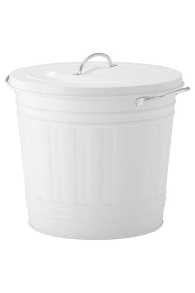 Knodd Çöp Kutusu 16 Litre, Çelik, Beyaz Renk Kapaklı - 5