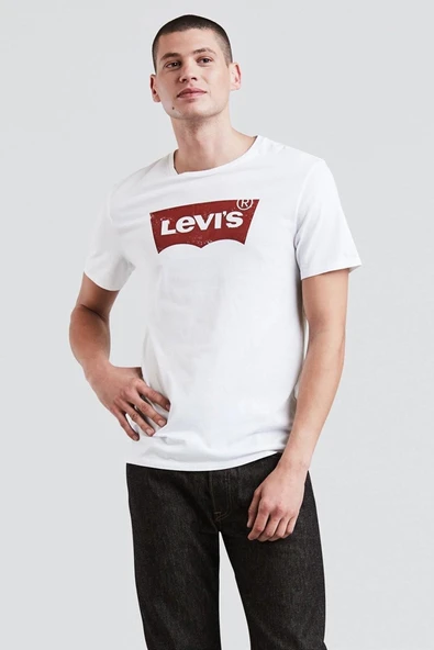 Levi's Erkek Minimalist Kısa Kol T-Shirt - Oversize Kalıp