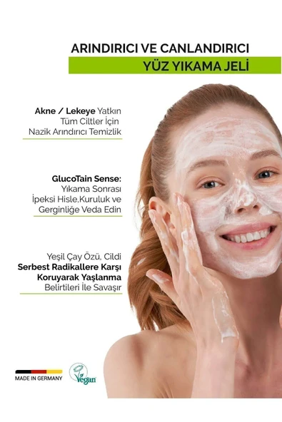 VITAYES Yüz Temizleme Jeli Yağlı Akne Siyah Noktaya Yatkın Ciltler Için Yeşil Çay Özlü Köpük Yüz Yıkama Jeli - 2