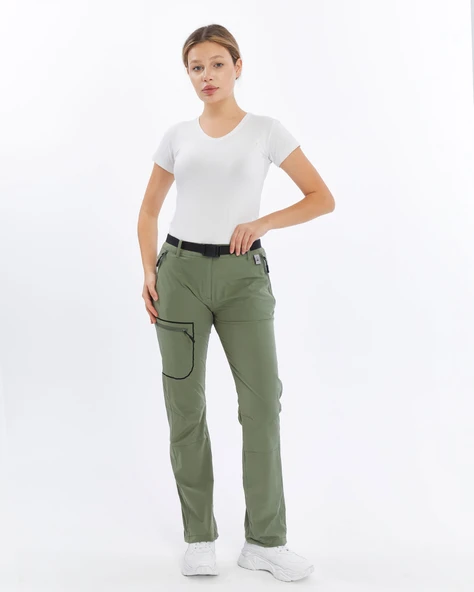 Mapamyumco Quick Dry Kadın Trekking Pantolon-YEŞİL - Resim 2