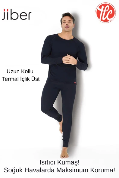 Jiber 173 Erkek Yuvarlak Yaka Uzun Kollu Isıtıcılı Termal İçlik Üst - 3