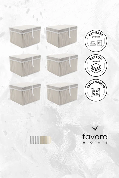 Kapaklı Mini 6lı Hurç 40x30x26 - Kahverengi - Resim 7