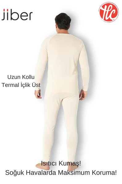 Jiber 173 Erkek Yuvarlak Yaka Uzun Kollu Isıtıcılı Termal İçlik Üst - Resim 11