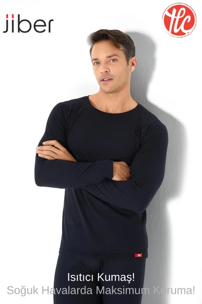 Jiber 173 Erkek Yuvarlak Yaka Uzun Kollu Isıtıcılı Termal İçlik Üst - 2