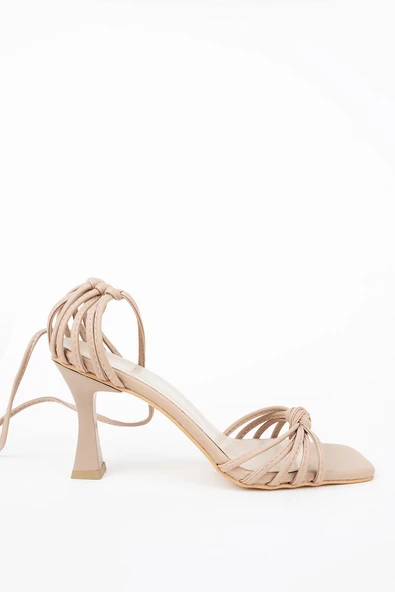 Ten Çok Bantlı Kadeh Topuk İpli Sandalet - Eliza - 2