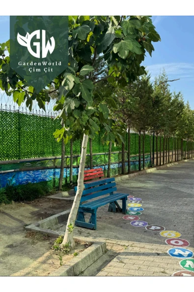 DOĞA ÇİM ÇİT 100 Cm X 10 M Çim Çit Fabrikadan 1.kalite Çimli Bahçe Çiti Çimenli Dekoratif Yeşil Tel Çit Çimçit - 3
