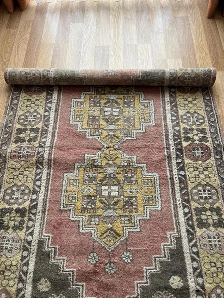 127x217 cm Küçük Türk Halı, El Dokuma Yün Halı, Benzersiz Motifler, Vintage Bohem Zemin Halısı, Sıcak Şık Ev Dekor - 6