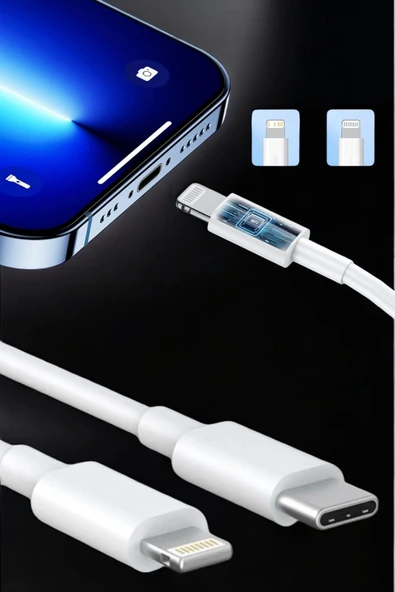 Iphone İOS Uyumlu Hızlı Şarj Kablosu Type C To Lightning 12 13 14 15 Pro Max - 3