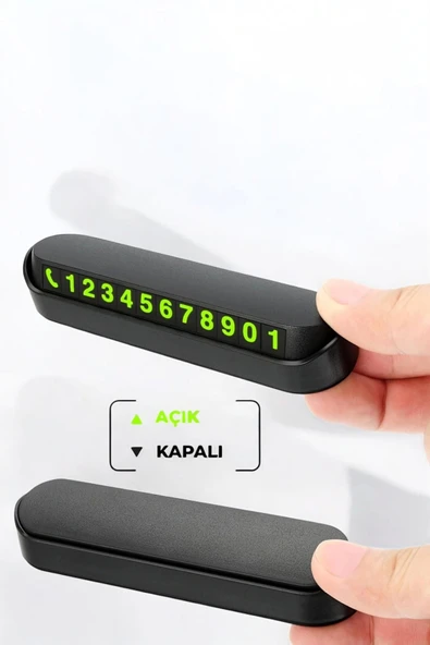 Araç İçi Numaratör Numaralık Torpido Üstü Açılır Kapanır Telefon Numarası Bırakma - 4