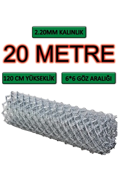 BKN Tel Örgü -2.2mm Kalınlık - 6*6 Göz - (1.2M*20M) Tel Örgü Bahçe Teli Çit Teli Galvanizli Tel Örgü ürün görseli 1