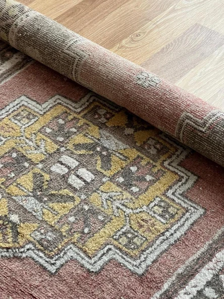 127x217 cm Küçük Türk Halı, El Dokuma Yün Halı, Benzersiz Motifler, Vintage Bohem Zemin Halısı, Sıcak Şık Ev Dekor - 3