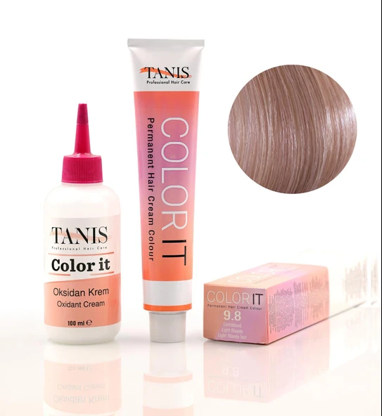 TANİS COLOR-IT (100 ML) Permanent Saç boyası 9.8 (Light Blonde İnci) ürün görseli 1