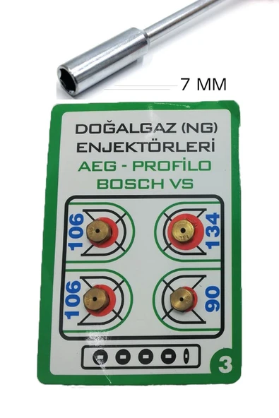 Universal 7 Mm Doğalgaz Dönüşüm Enjektör Memesi - 2