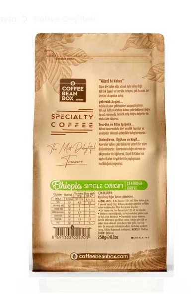 Ethiopia Çekirdek Kahve 250 Gr - 3