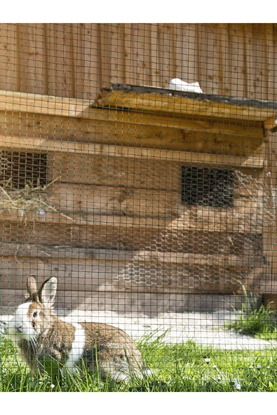 1,2 X 25 Metre Pvc Kaplı Puntalı Yeşil Bahçe Kümes Çit Teli - Göz Aralığı 12 X 12 Mm - Resim 3