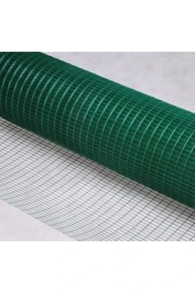 Yamanlar Pvc Kaplı Puntalı Yeşil Tel 12x12 Gözaralıklı 100 Cm Eninde-kafes Teli-kümes Teli 1x2,5metre