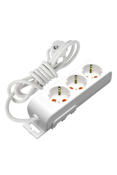 Rı-tech Üçlü Topraklı Grup Priz Çocuk Korumalı 3 Metre Kablolu