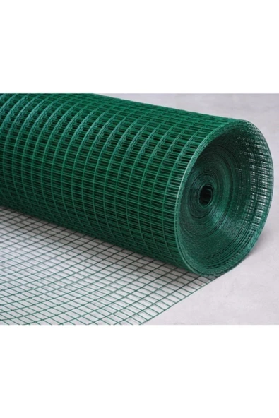Yamanlar Pvc Kaplı Puntalı Yeşil Tel 12x12 Gözaralıklı 1,50m Eninde-kafes Teli-kümes Teli-1,50x1metre