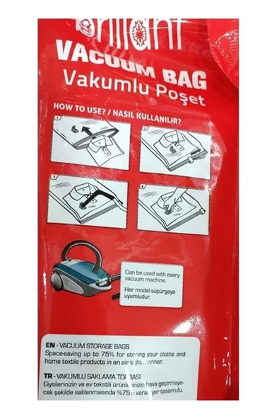 Brilliant Vakumlu Poşet 55*90CM XLarge Boy Oldukça Kullanışlı - 3