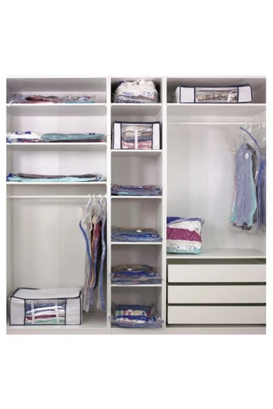 MAGİC SAVER Magıc Saver Bag 4'lü Vakumlu Poşet Seti 1 Ad 55x90 Xlarge 1 Ad 80x100 Xxlarge 2 Ad 73x130 Jumbo - Resim 2