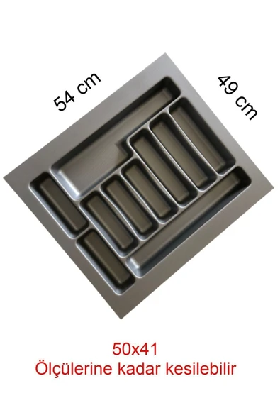 Tempo Gri Renk Çekmece Düzenleyici Kaşıklık T-2254 / 54x49 Cm