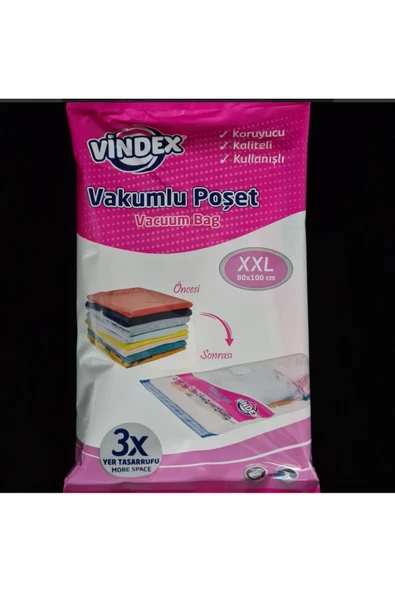 Vindex Vakumlu Hurç Poşet 80x100
