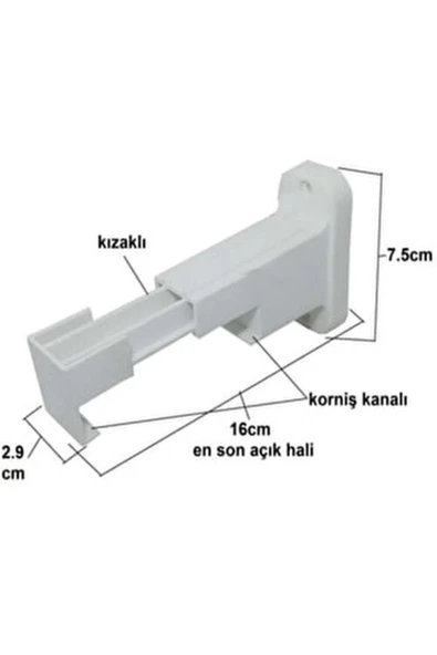 Kervan Kornej Kademeli L Ayak Perde Rayı 8 Adet - 2