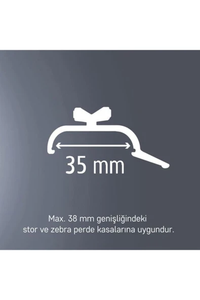 GrossAVM Korniş Stor Perde Montaj Aparatı 35 Mm 10 Adet - 2