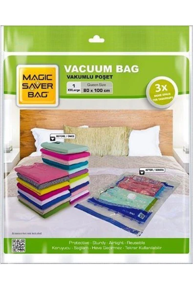 Magic Saver Vakumlu Hurç Xxl 80x100 - Beyaz