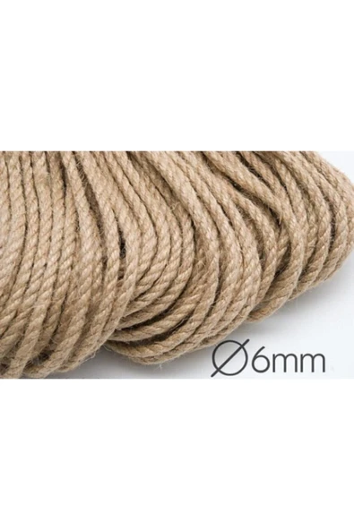 Hobialem Jüt Ip, 6 Mm, 50 Metre, Hasır Ipi, Çuval Ipi, Kırnap Ipi, Jüt Ipi - 3