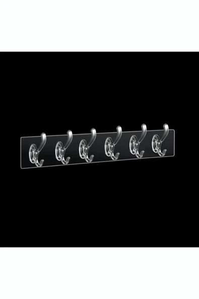 ASIMOGLU Baysa Silikon 5'li Askılık Kapı Arkası Mutfak Duvar Banyo Kendinden Yapışkanlı Silikon Askı - 3