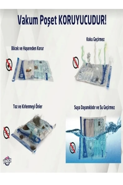 Vindex Vakumlu Hurç Poşet 80x100 - Resim 3