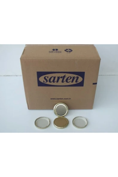 Sarten 50 Adet Sarı (gold) Cam Kavanoz Kapağı - 2