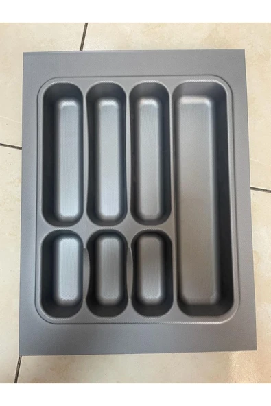 Deltaaks Kesilebilir Desenli Gri Kaşıklık (37x49) (32x40 Cm'e Kadar Kesilebilir)