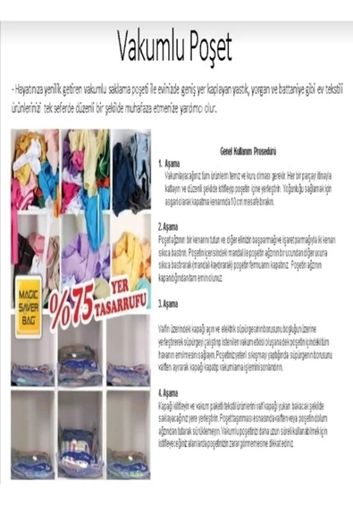 Vindex Vakumlu Hurç Poşet 73x130 1 Adet - 3